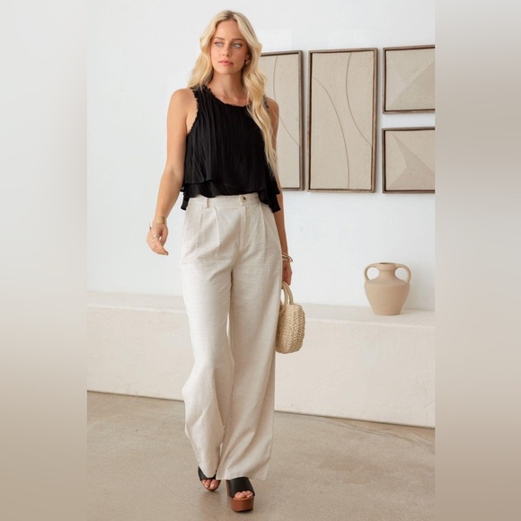 NWT-Boho Sleeveless Layered Frayed Edges Top - Picture 5 of 9